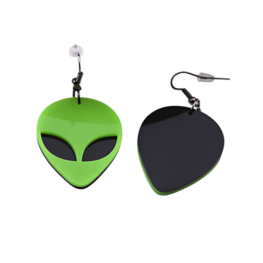 Acrylic Alien Earrings
