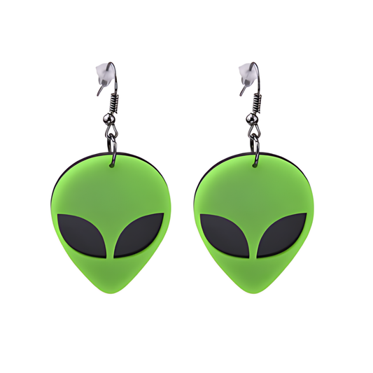 Acrylic Alien Earrings