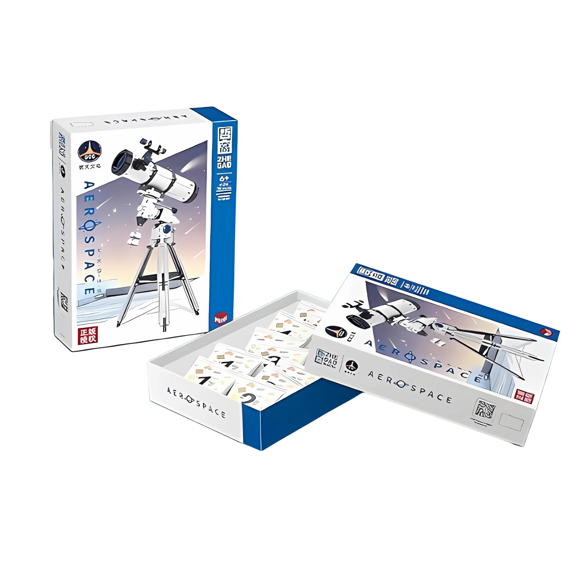 Telescope building block set packaging box – creative and educational STEM kit