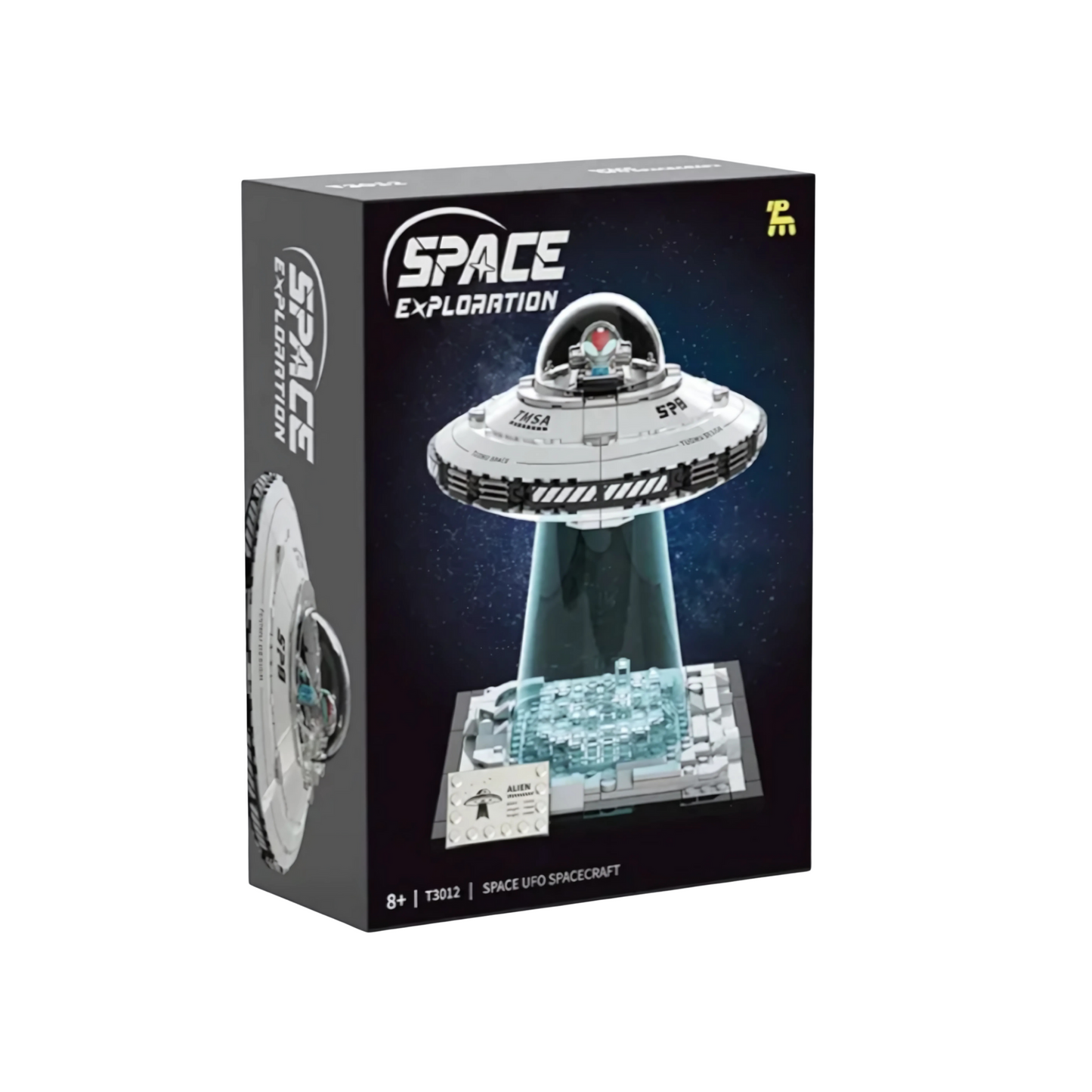 UFO building block set packaging – fun and educational alien-themed STEM kit