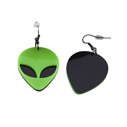 Acrylic Alien Earrings