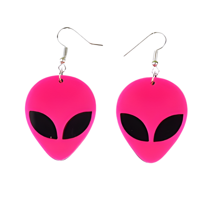 Acrylic Alien Earrings