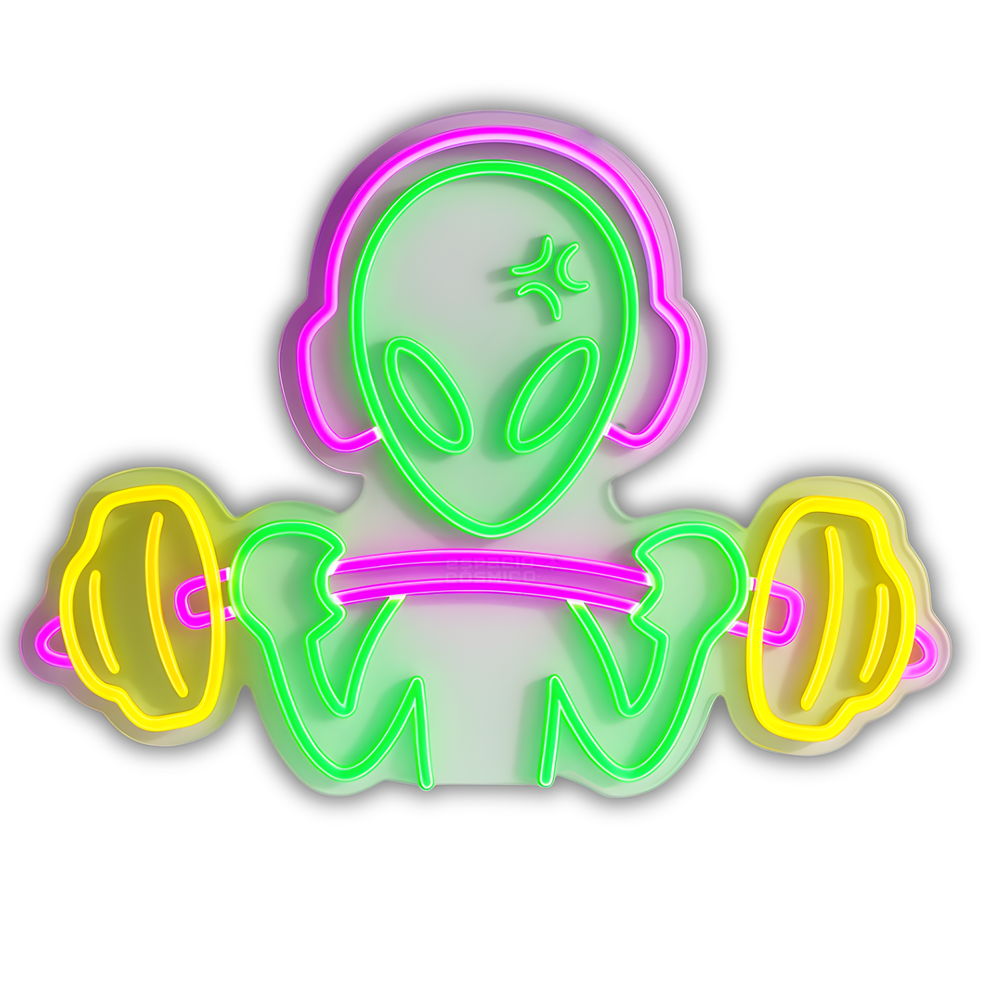 Gym Rat neon LED light. Ideal para decoración de gimnasio o espacio fitness. 