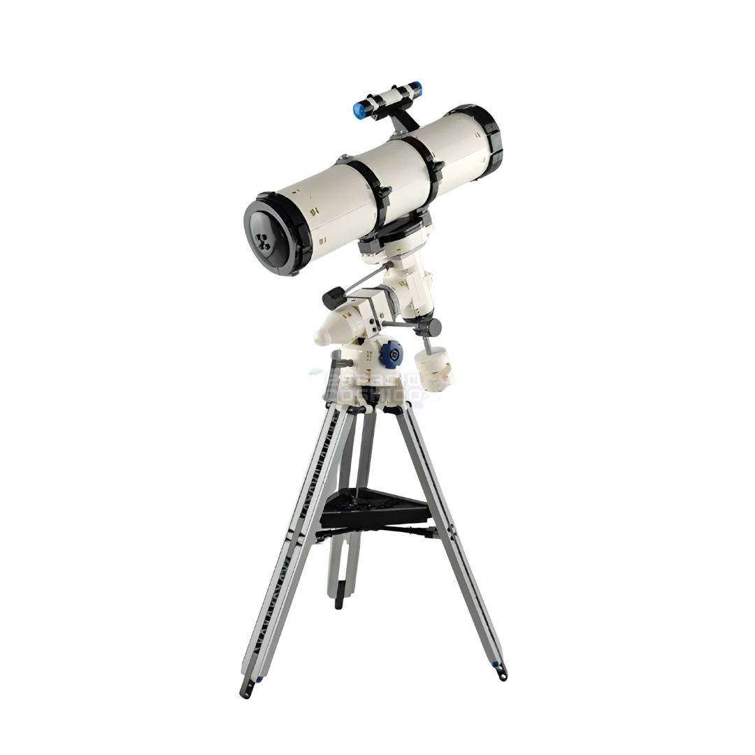 Rear side view of the astronomical telescope building blocks model facing right