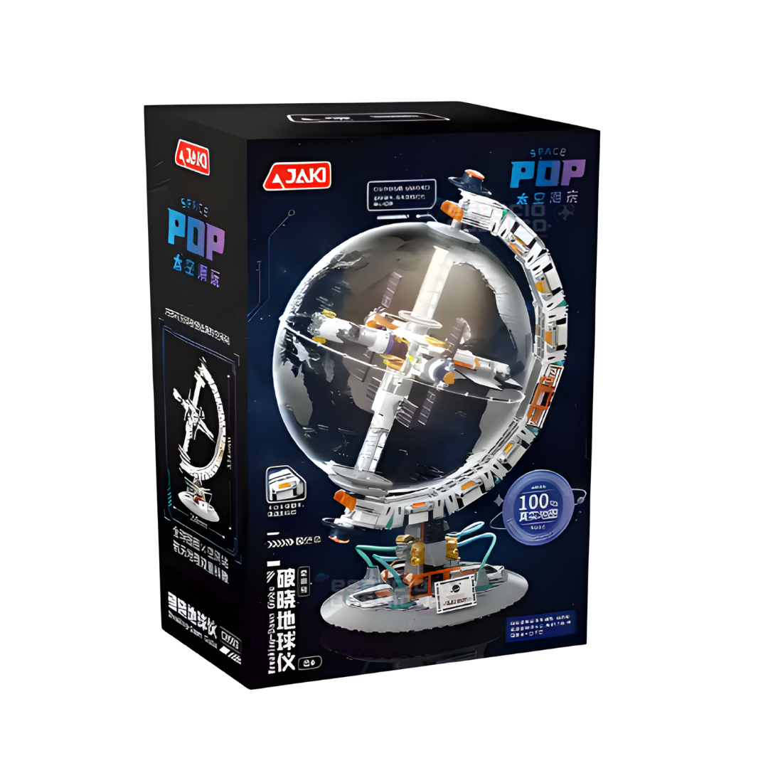 Packaging box of the futuristic space station building blocks set