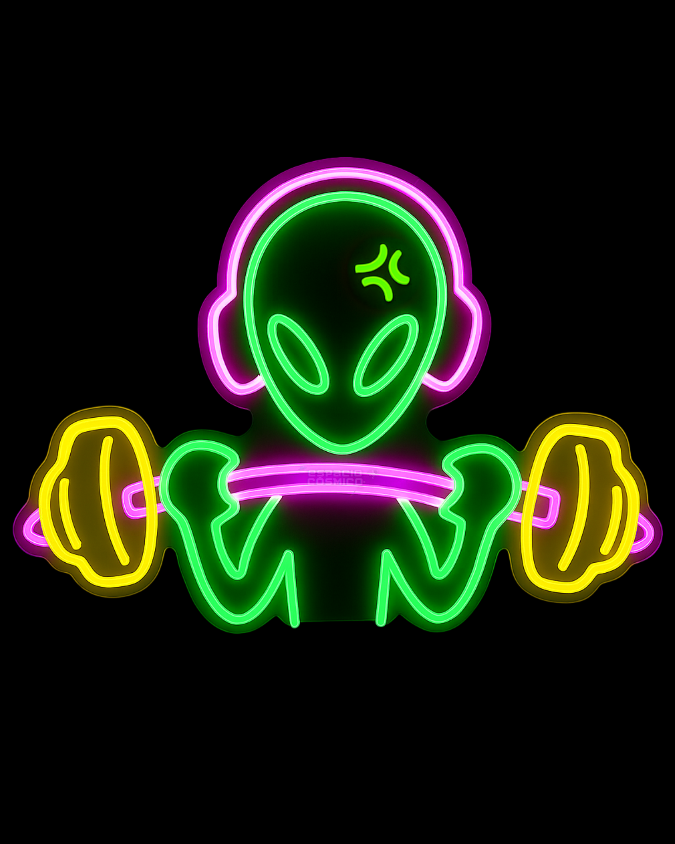 Futuristic gym character inspired by sci-fi aesthetics