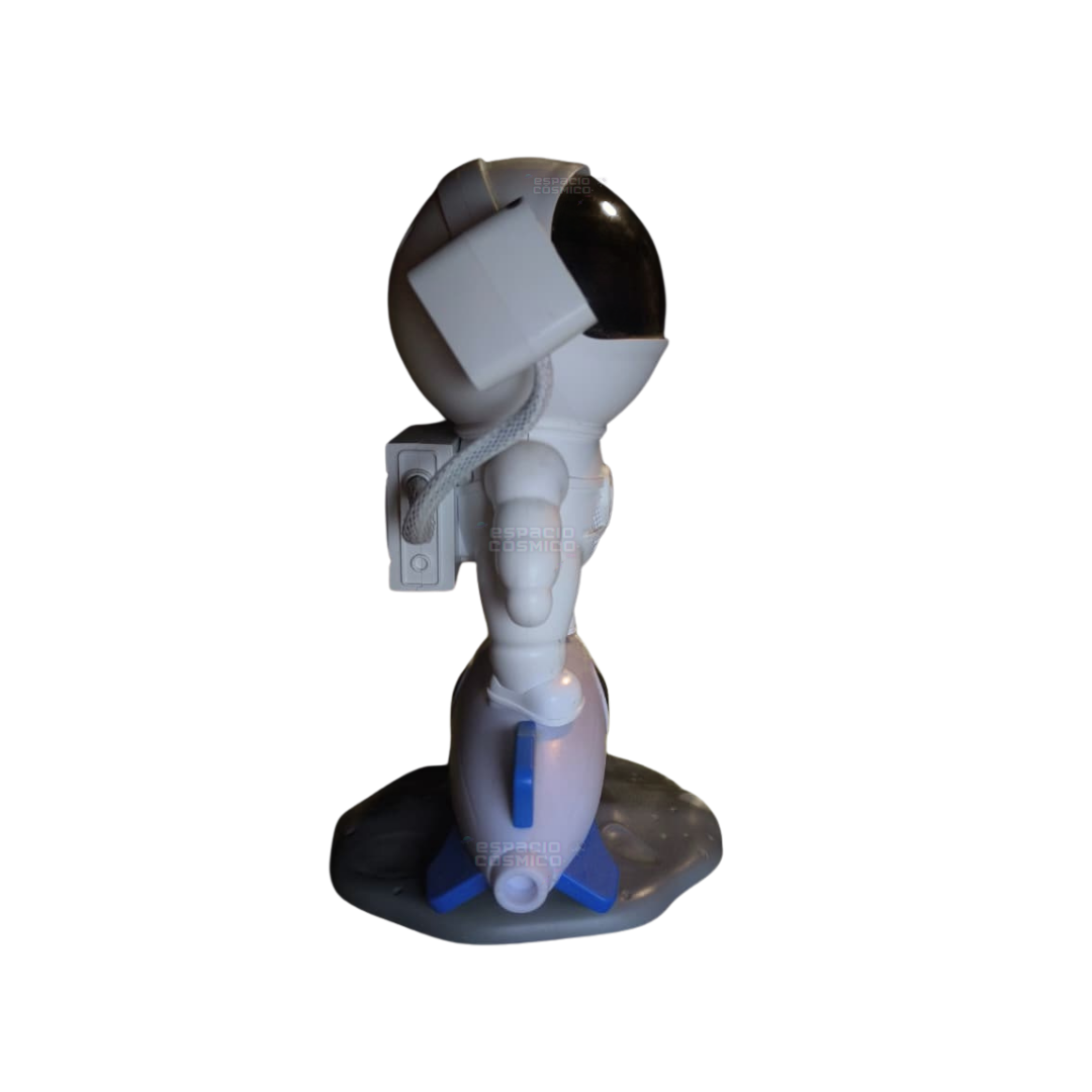 Rocket astronaut galaxy projector facing right