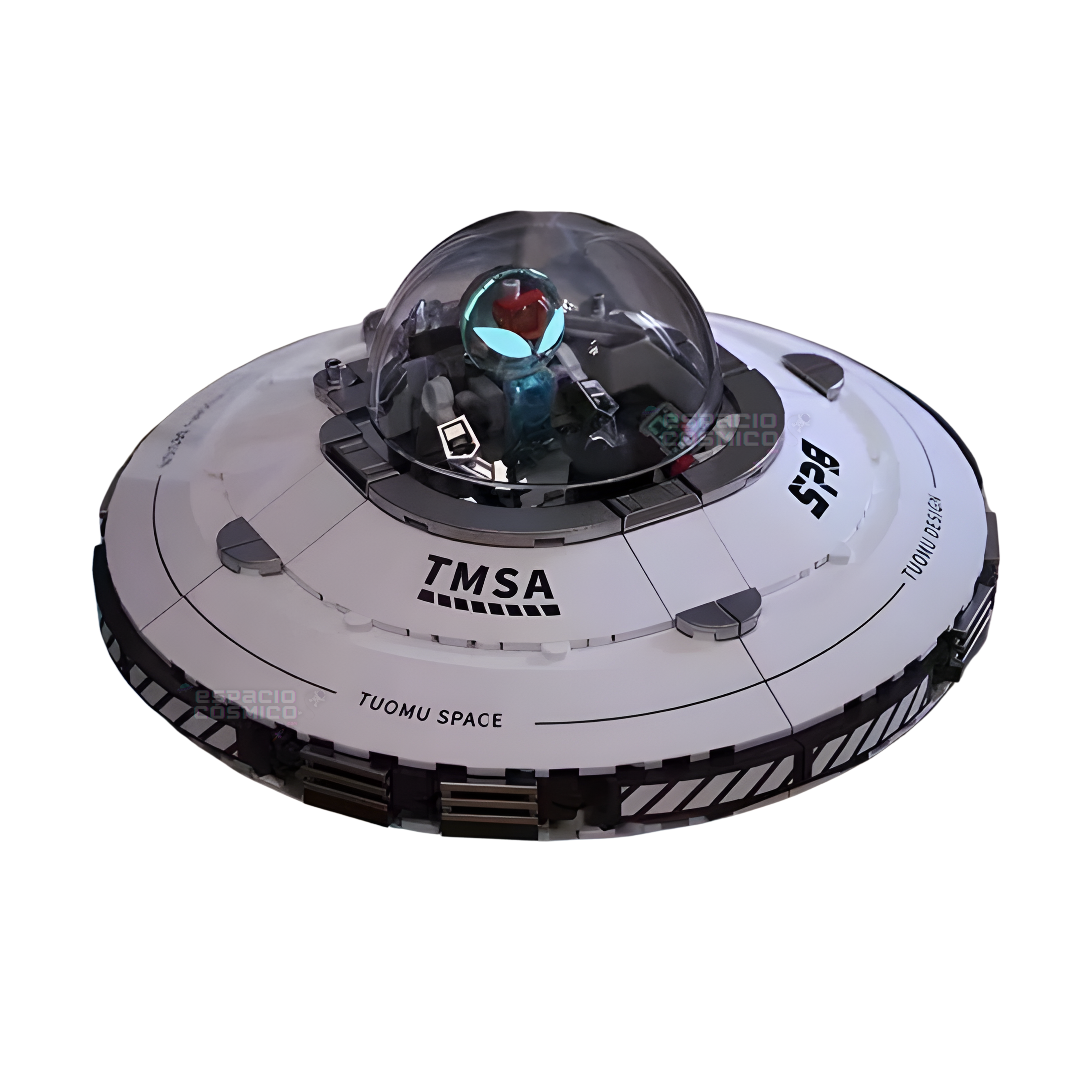 Top view of the UFO building blocks flying saucer design